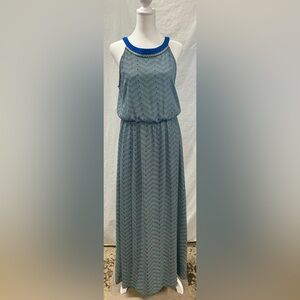 Lucky Brand Blue and White Maxi Dress